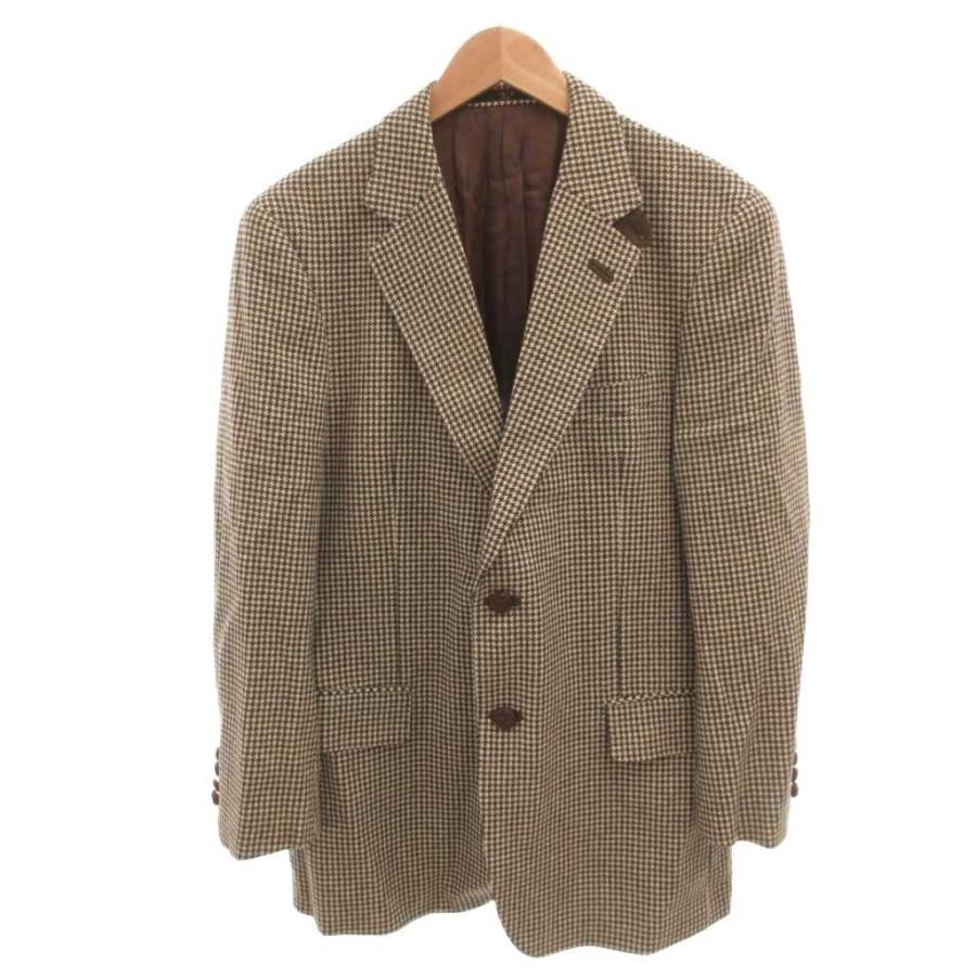 ダックス DAKS テーラードジャケット ブレザー 千鳥格子 AB6 ベージュ 