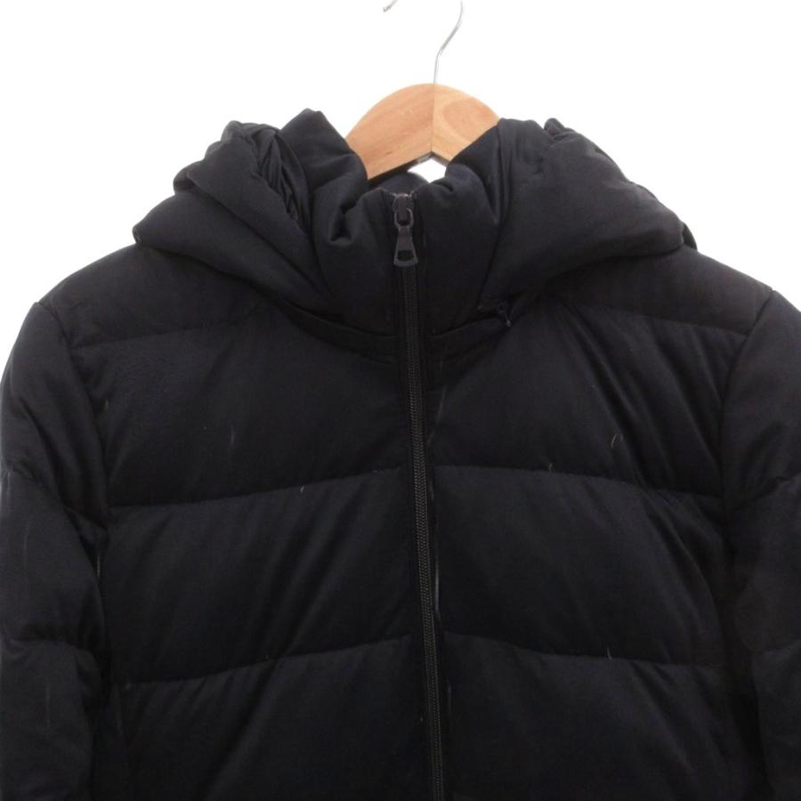 ユニクロ（UNIQLO） ストレッチダウンコート フード ひざ丈 XL 紺