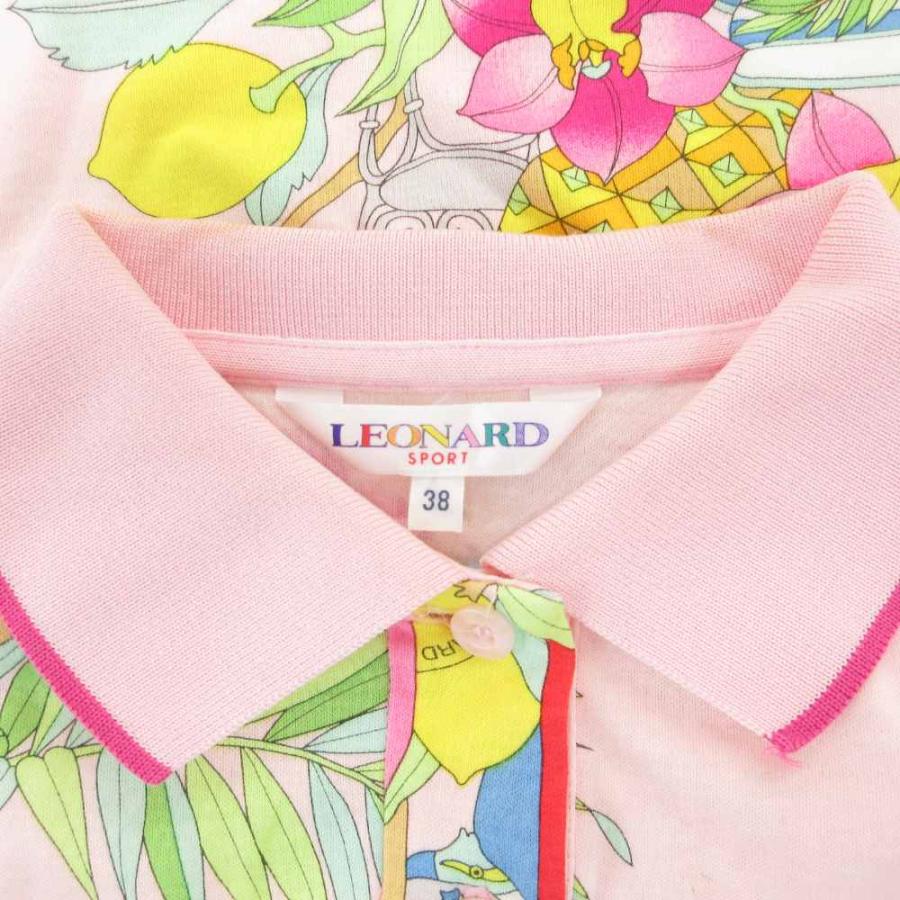 レオナールスポーツ LEONARD SPORT ポロシャツ カットソー 半袖 花柄
