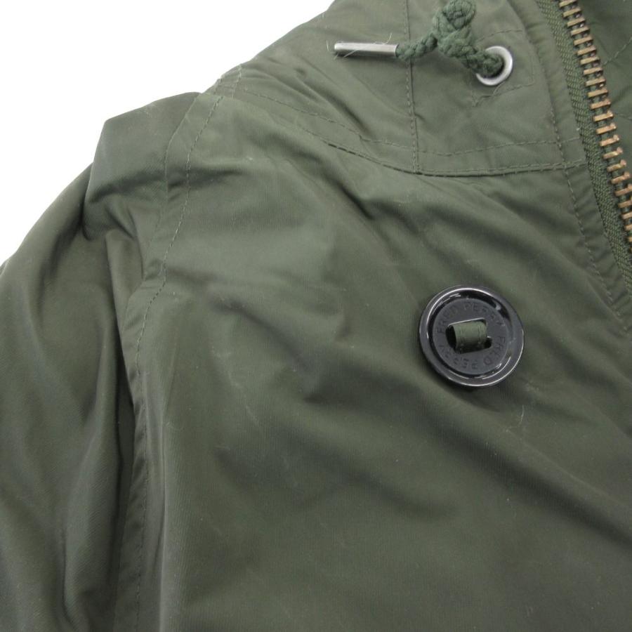 【美品】FRED PERRY ファー・ダウン付 モッズコート M FRED PERRY（フレッドペリー） モッズダウンコート ロング ジップ