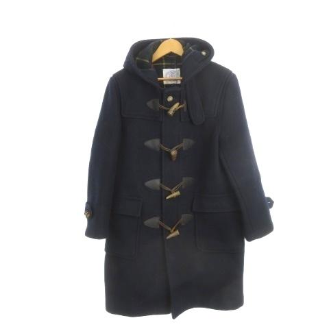 ジェイプレス J.PRESS ダッフルコート S 紺 ネイビー フード付き