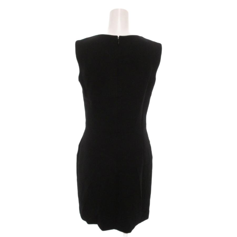 FOXEY NEW YORK ノースリーブワンピース　黒　42 フォクシー ブティック FOXEY BOUTIQUE ワンピース ウール 裏地レース