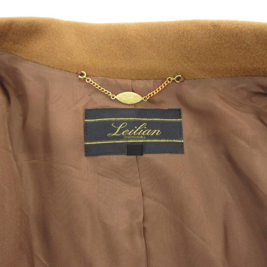 レリアン Leilian カシミヤ チェスターコート ダブルブレスト ミドル丈 