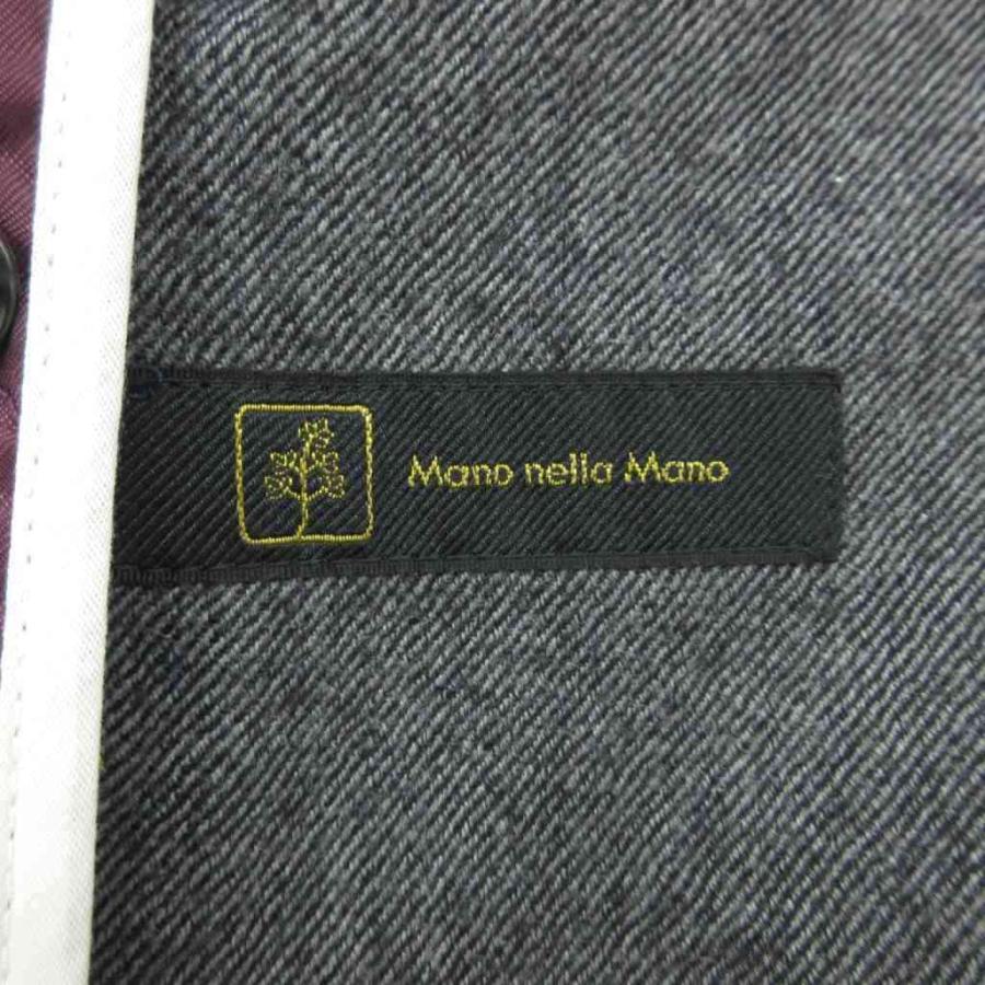 マーノネッラマーノ mano nella ステンカラーコート ロング丈 L グレー 