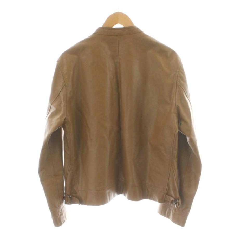 ライトオン Right-on ライダースジャケット シングル 上着 L 茶