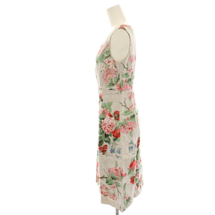 ローラアシュレイ LAURA ASHLEY ワンピース 7 グレー 赤 レッド 水色