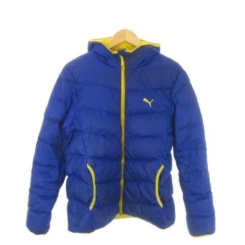 PUMA（プーマ） ダウンジャケット 上着 XL 青 ブルー 黄 イエロー