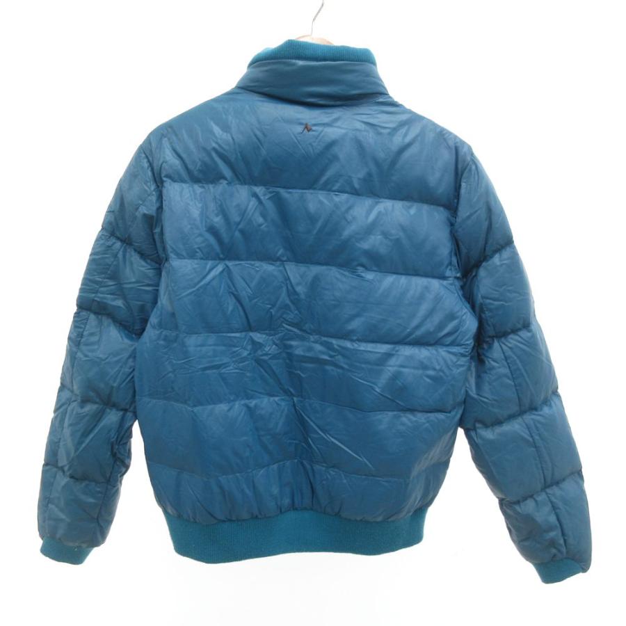 マーモット MARMOT ダウンジャケット ブルゾン ジップアップ ロゴ S 青 