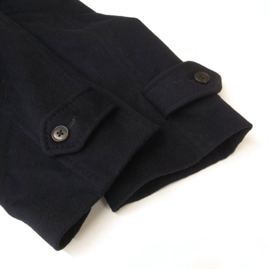 ダーバン DURBAN 美品 ステンカラーコート カシミヤ メルトン L 紺