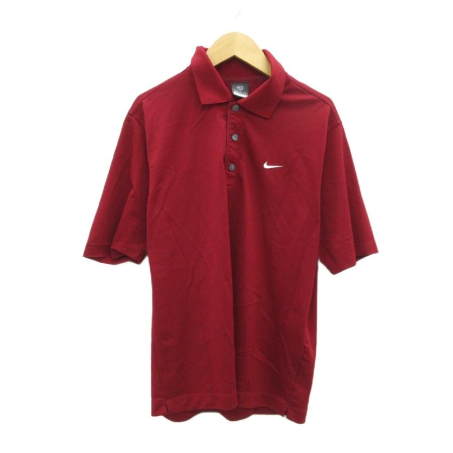 NIKE（ナイキ） ゴルフウエア ポロシャツ S 赤 レッド 無地 ポロカラー 半袖 /HO46 GY58 メンズ : ブランド古着販売の ...