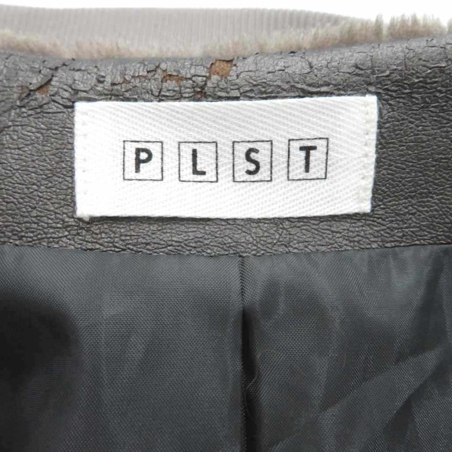 プラステ PLST フェイクファージャケット ブルゾンジャケット L ダーク 