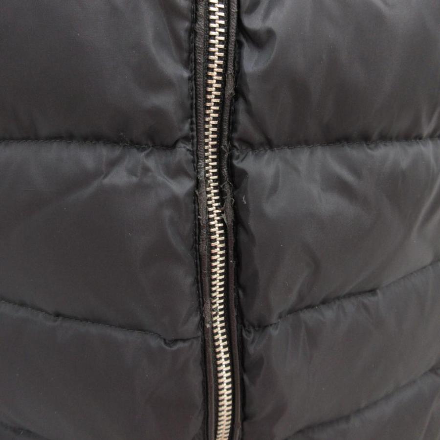ZARA（ザラ） ダウンジャケット ジップアップ 裏地ボア 袖ジップ L 黒 