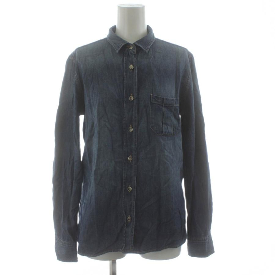 美品✨23区DENIM オーバーサイズ デニムシャツ インディゴ ブルー 40 23区（ニジュウサンク） オンワード樫山 denim デニムシャツ 長袖 40