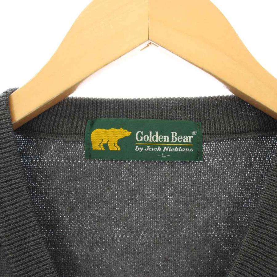 ゴールデンベア GOLDEN BEAR ニット セーター 長袖 Vネック ウール 総 