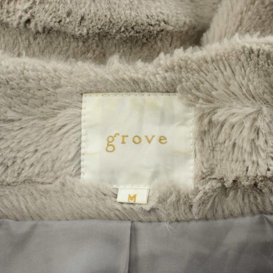 grove（グローブ） ノーカラージャケット アウター フェイクファー M