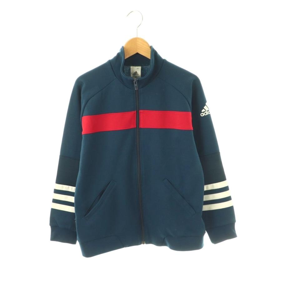 『2着セット』 ジャージ ネイビー/レッド/ホワイト 【XO】 adidas（アディダス） ジャケット ジップアップ ジャージ 150 ネイビー