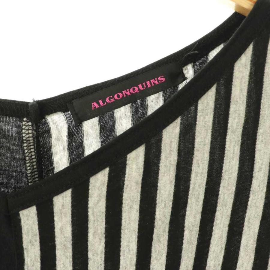 アルゴンキン チュニック カットソー 長袖 F ブラック グレー /DO アルゴンキン ALGONQUINS チュニック カットソー 長袖 F ブラック