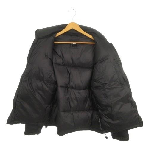 ZARA（ザラ） 中綿ジャケット 上着 L 黒 ブラック スタンドカラー 長袖