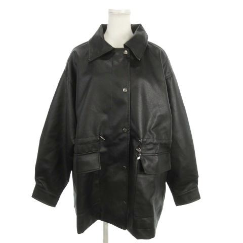 に*し様   ヴィンテージ　レザージャケット　ブラック レザージャケット ライダース ヴィンテージライク ビッグ シルエット