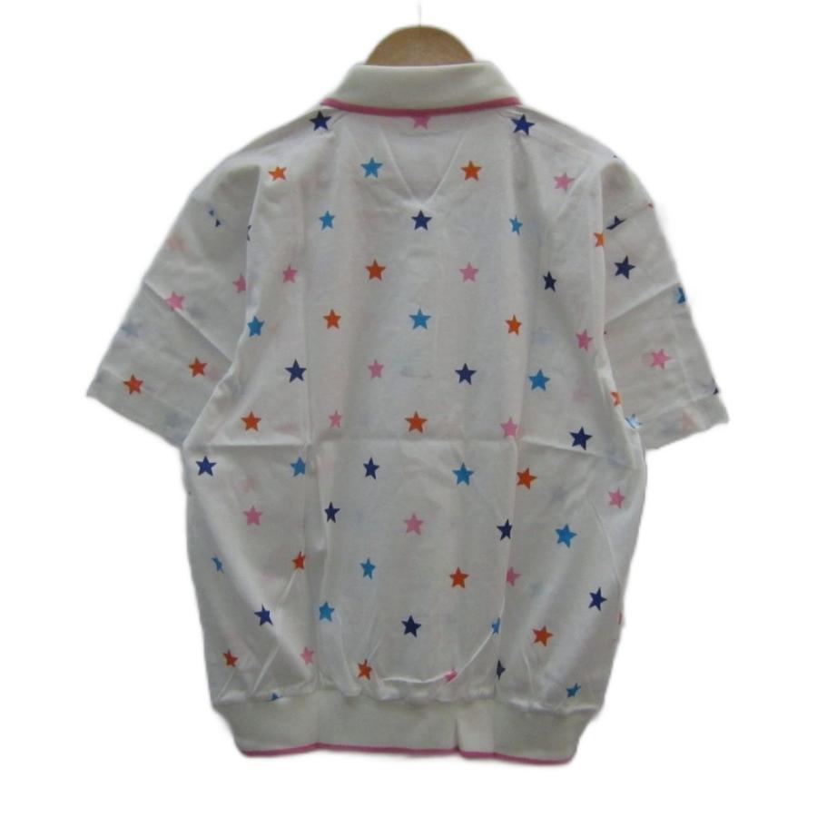 ジバンシィ ポロシャツ L 白 スター柄 半袖 ポロカラー GGL12249 未使用品 ジバンシィ GIVENCHY ポロシャツ L 白 スター柄 星柄 半袖