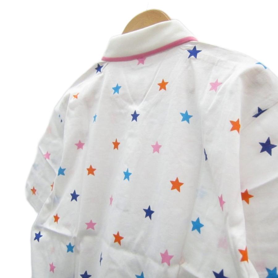 ジバンシィ ポロシャツ L 白 スター柄 半袖 ポロカラー GGL12249 未使用品 ジバンシィ GIVENCHY ポロシャツ L 白 スター柄 星柄 半袖