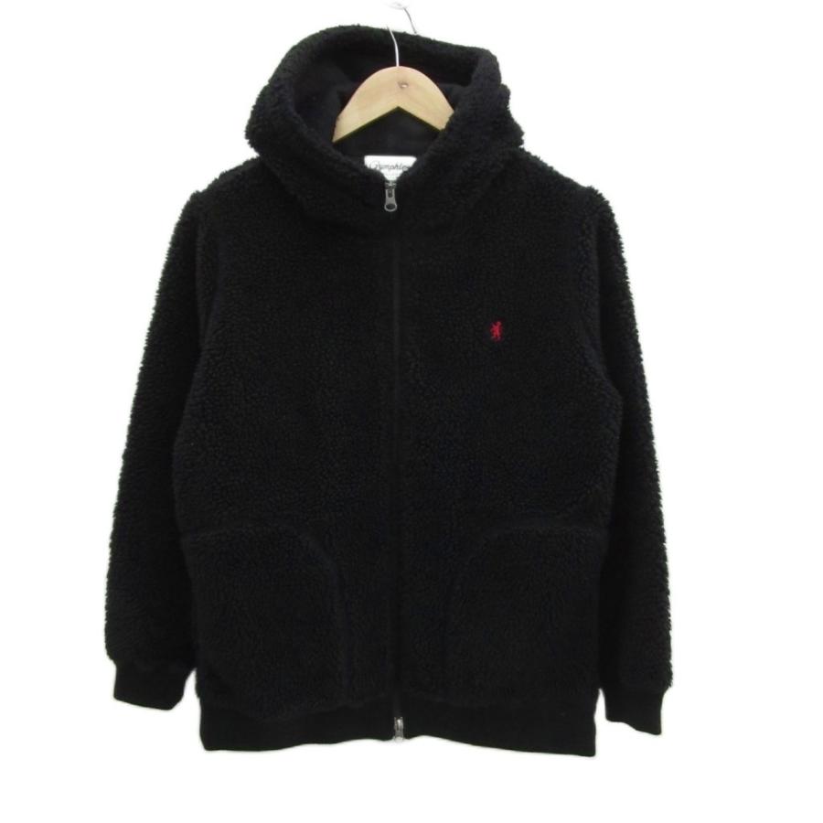 ジムフレックス Gymphlex ボアフリースジャケット 上着 ミドル丈 14 黒 