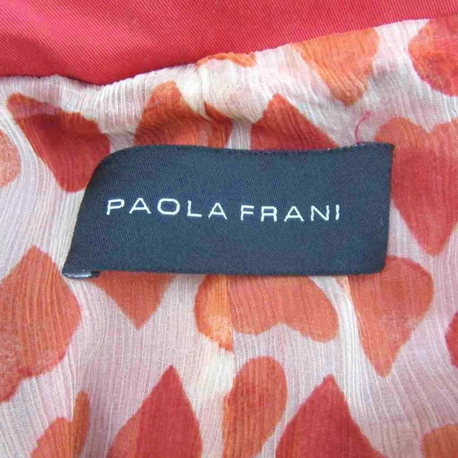 パオラフラーニ PAOLA FRANI トレンチコート 4 赤 レッド ダブル 