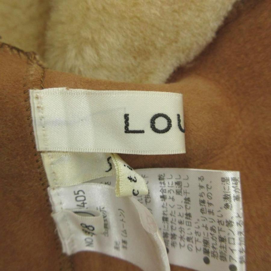 ルーニィ LOUNIE ムートンコート ショート丈 38 M キャメル 七分袖 襟 