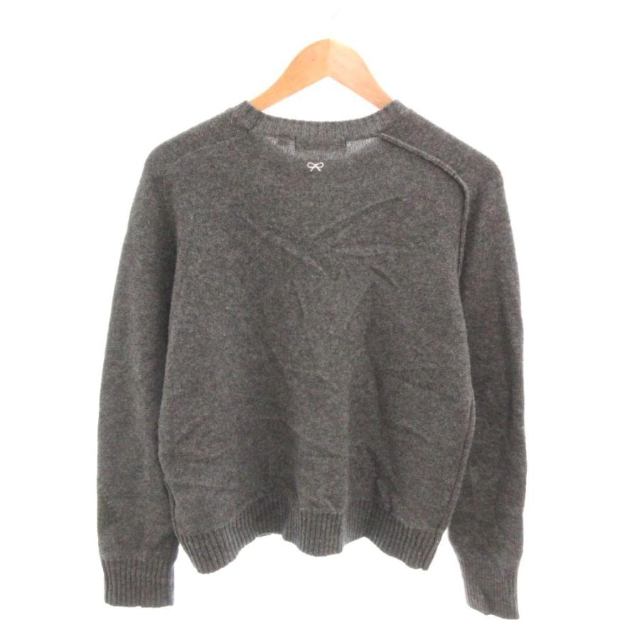 新品未使用 ユニクロ×アニヤハインドマーチ カシミヤセーター グレー Mサイズ ユニクロ（UNIQLO） × アニヤ・ハインドマーチ カシミヤクルーネック