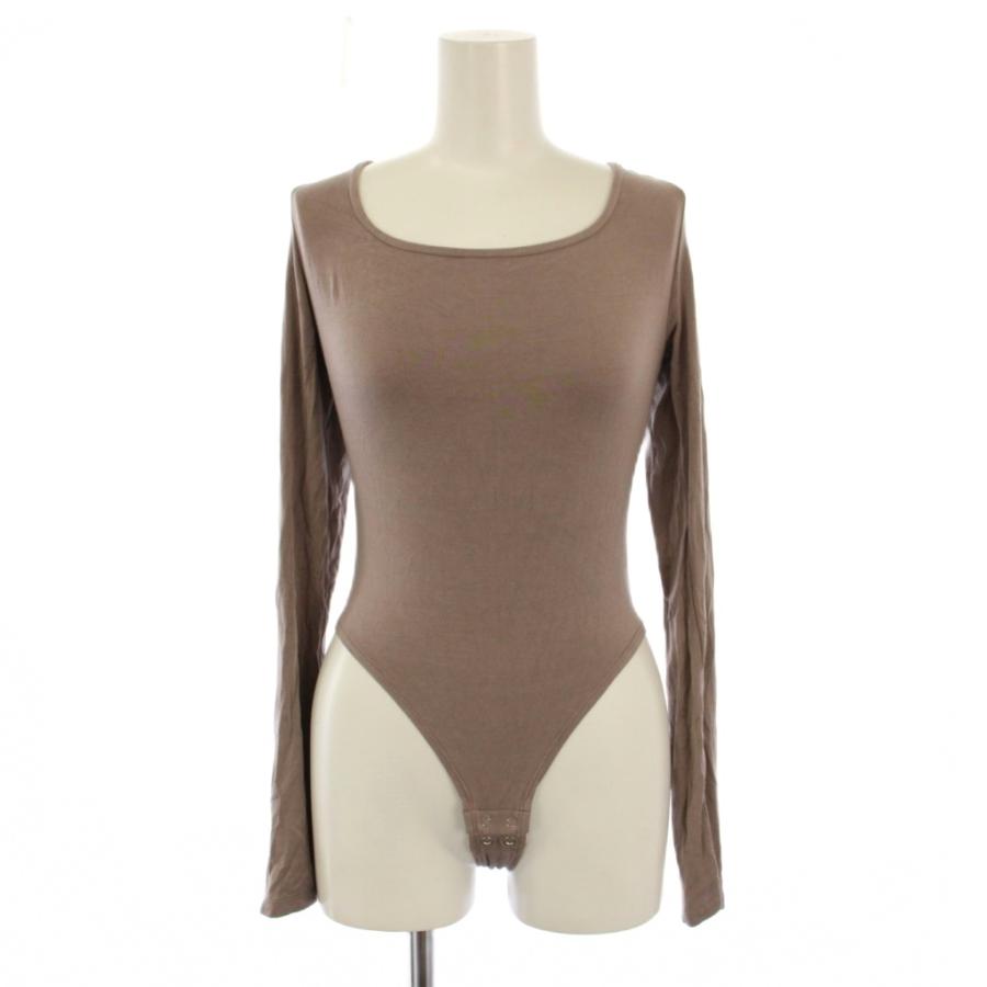 デターム スクープネック ボディスーツ 長袖 2 茶 デターム determ Scoop-Neck Bodysuit スクープネック ボディスーツ