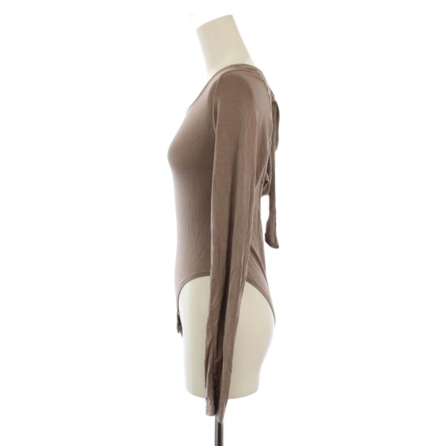 デターム スクープネック ボディスーツ 長袖 2 茶 デターム determ Scoop-Neck Bodysuit スクープネック ボディスーツ