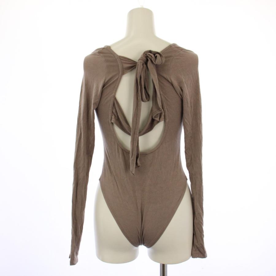 デターム スクープネック ボディスーツ 長袖 2 茶 デターム determ Scoop-Neck Bodysuit スクープネック ボディスーツ