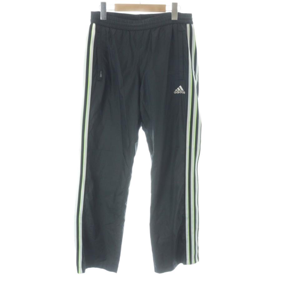 adidas（アディダス） ジャージ パンツ S 黒 ブラック 緑 グリーン