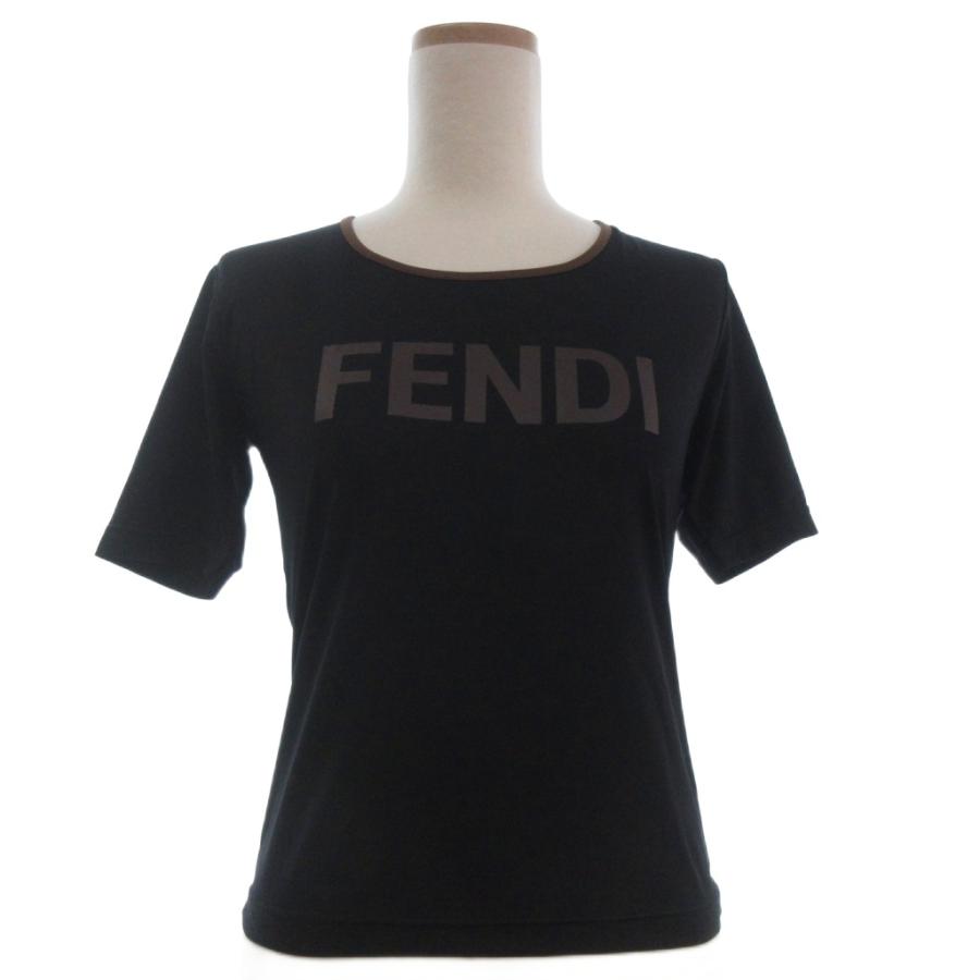 FENDI フェンディ イタリア製 半袖ロゴ Tシャツ ブラック FENDI（フェンディ） 未使用品 タグ付き Tシャツ カットソー 半袖 ロゴ