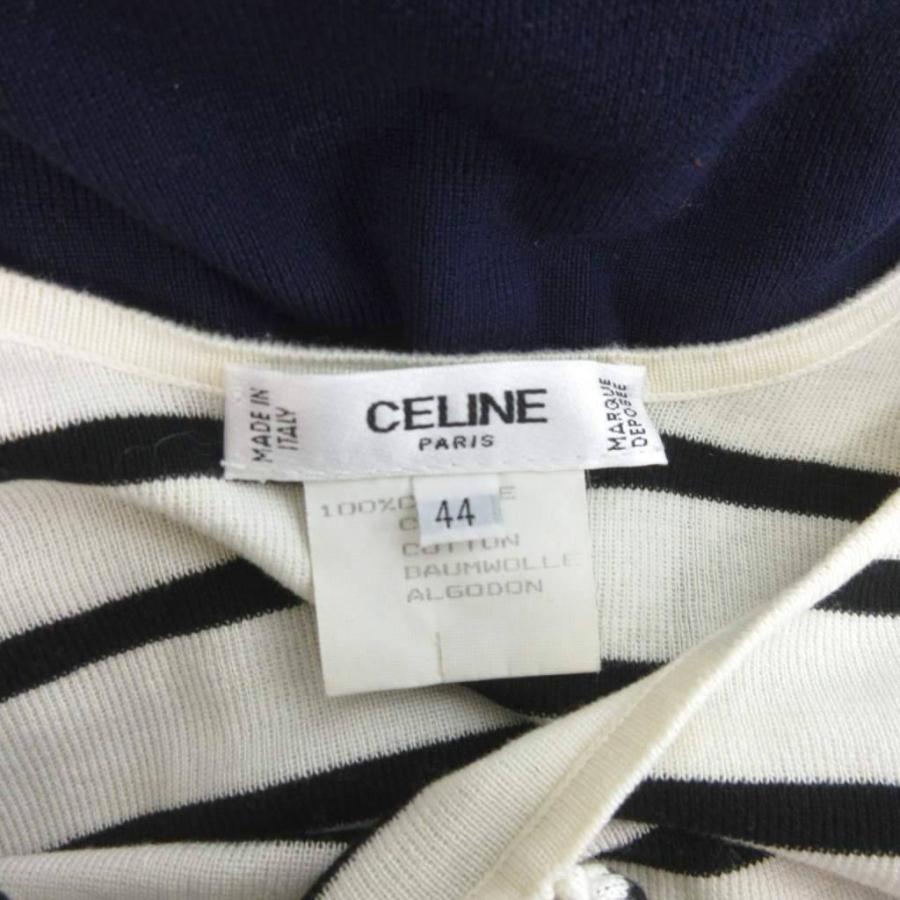 CELINE（セリーヌ） ワンピース 半袖 ショート丈 ボーダー 白 ホワイト 