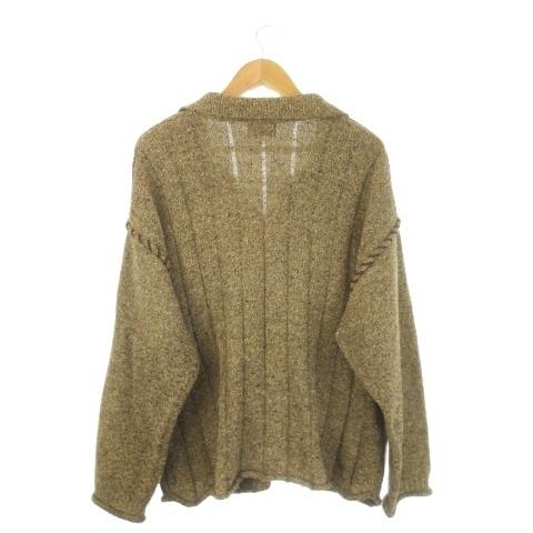 ビリドゥーエ BIGLIDUE ニット セーター ウール 48 茶 ブラウン 長袖 