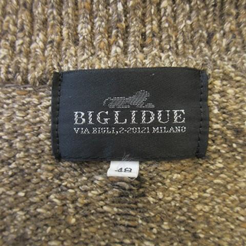 ビリドゥーエ BIGLIDUE ニット セーター ウール 48 茶 ブラウン 長袖 