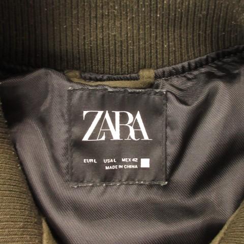 希少カラー✨️ZARA ザラ フード付きフェイクレザージャケット　グリーン　XL フェイクレザー フーデッド ジャケット - ブラック | ZARA Japan / 日本