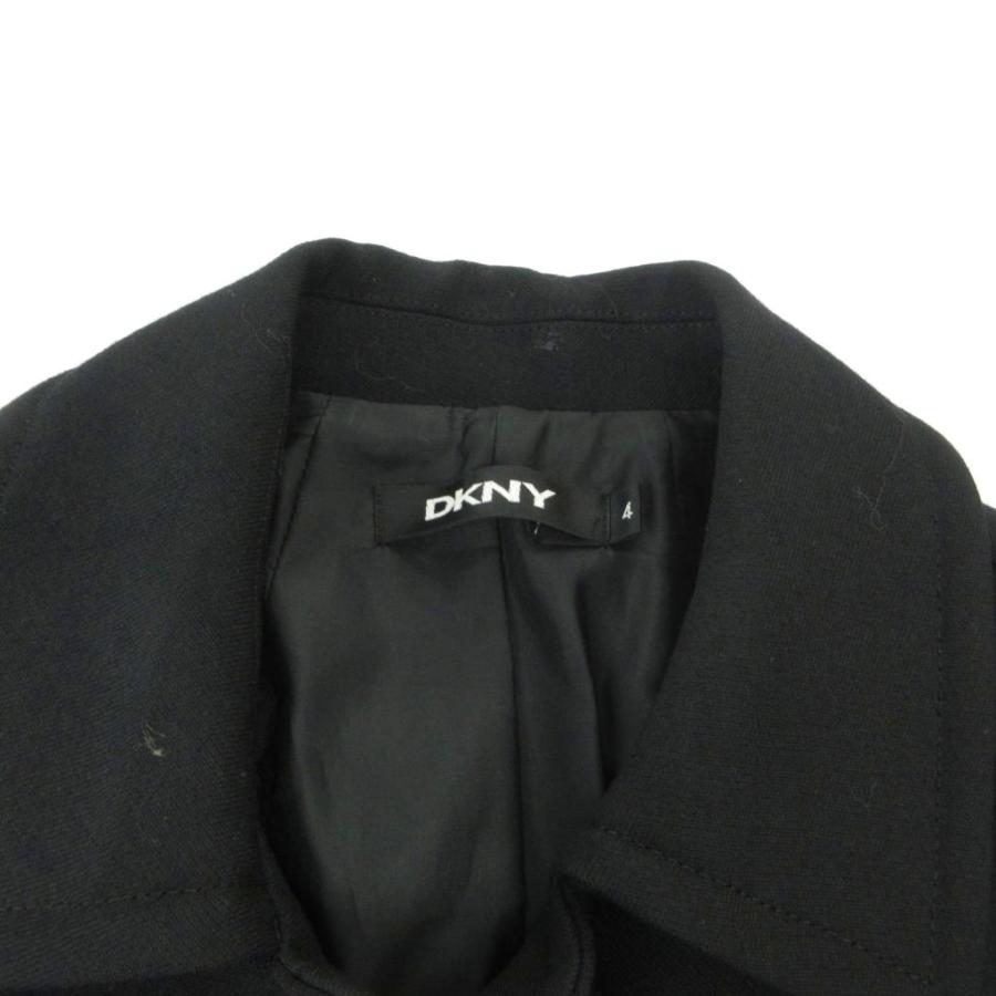 ダナキャランニューヨーク DKNY 美品 ロングコート ウール フラップ