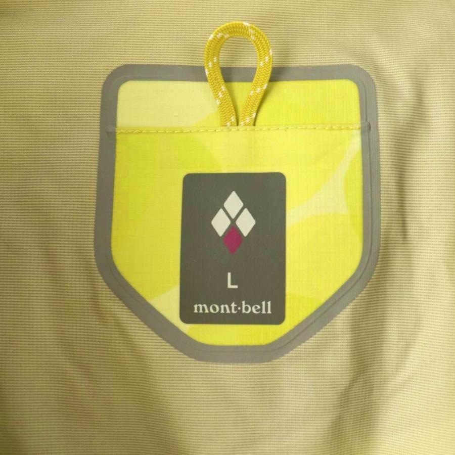 モンベル Montbell ナイロンジャケット アウター フード 総柄 ロゴ L