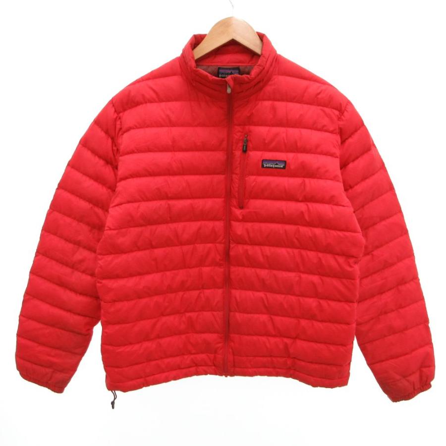 パタゴニア　レッドダウンジャケット パタゴニア Patagonia ダウンジャケット ブルゾン M 赤 レッド 無地