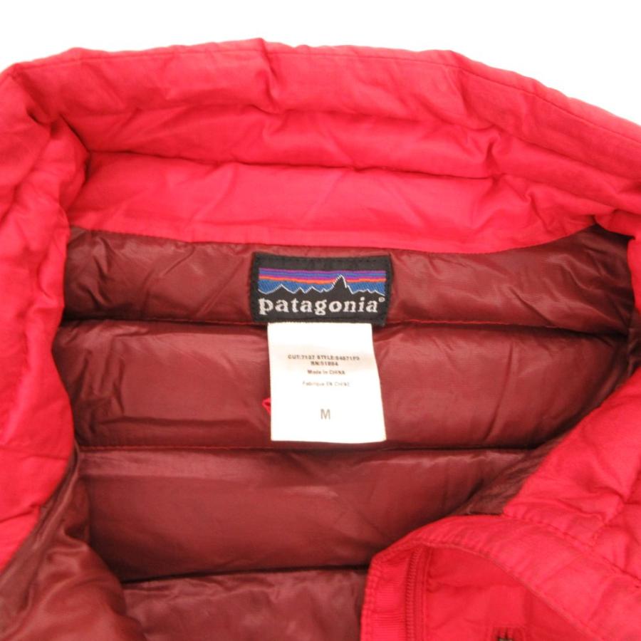 パタゴニア Patagonia ダウンジャケット ブルゾン M 赤 レッド 無地