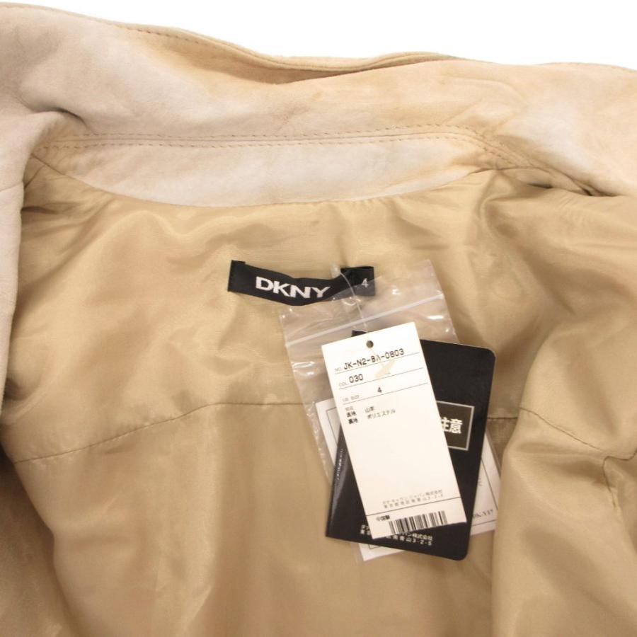 ダナキャランニューヨーク DKNY ゴートレザージャケット 4 ベージュ
