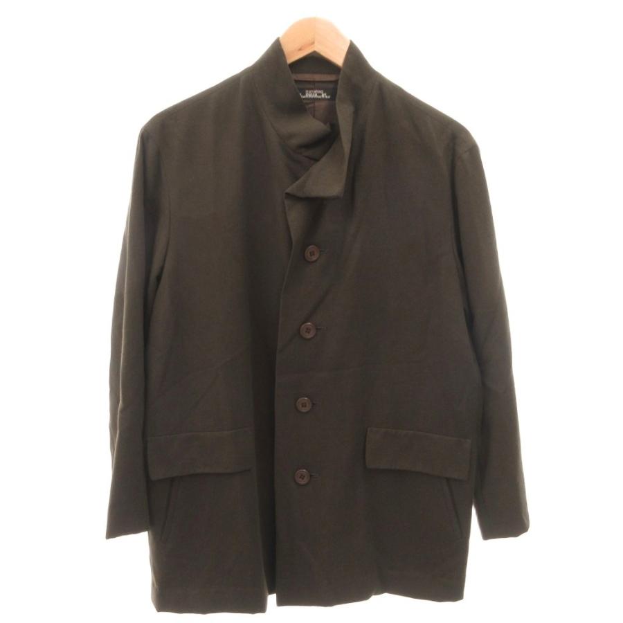 MIYAKE DESIGN STUDIO スタンドカラー コート M カーキ スタンドカラー