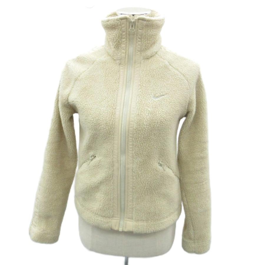 NIKE（ナイキ） ボアジャケット 上着 ミドル丈 S ベージュ ハイネック 