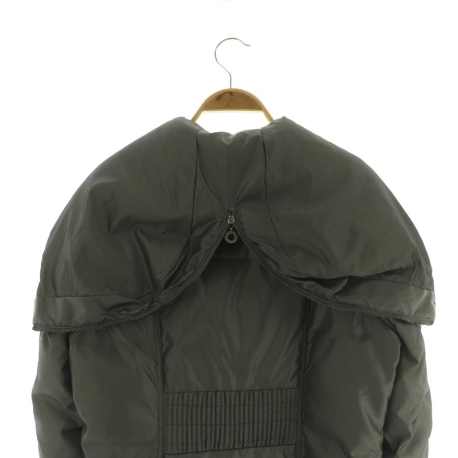 ダナキャランニューヨーク DKNY ダウンコート ロング フード S グレー