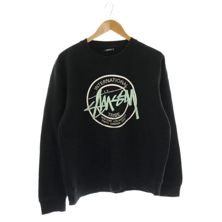 STUSSY（ステューシー） スウェット トレーナー ロゴ刺繍 M ブラック 