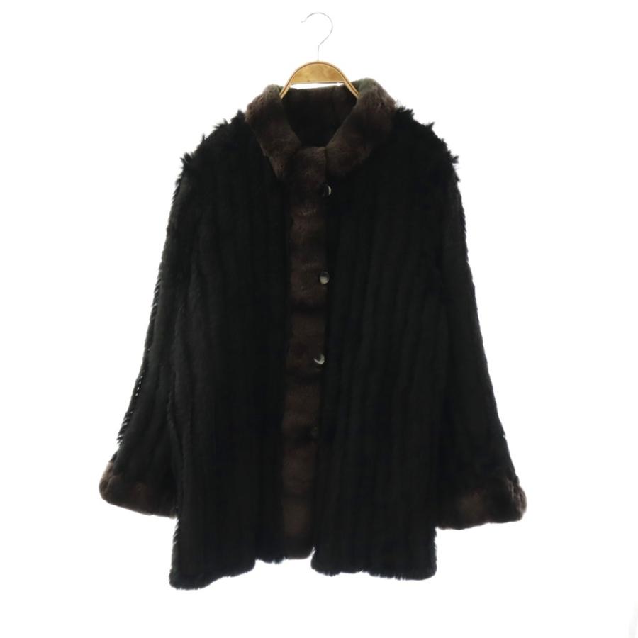 レディース BALMAIN 2wayリバーシブルコート シルク100％ 毛皮レッキス 