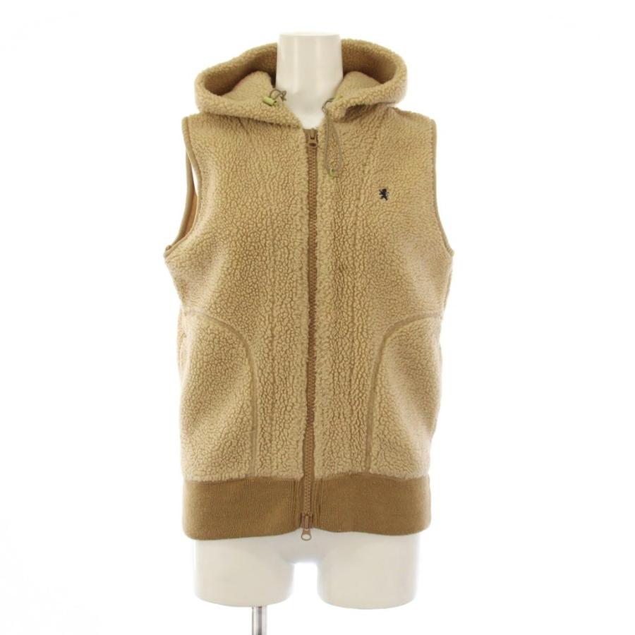 極美品 ジムフレックス Gymphlex 14 M ボア ベスト ベージュ ジムフレックス Gymphlex ボアベスト 14 ベージュ フード ジップアップ
