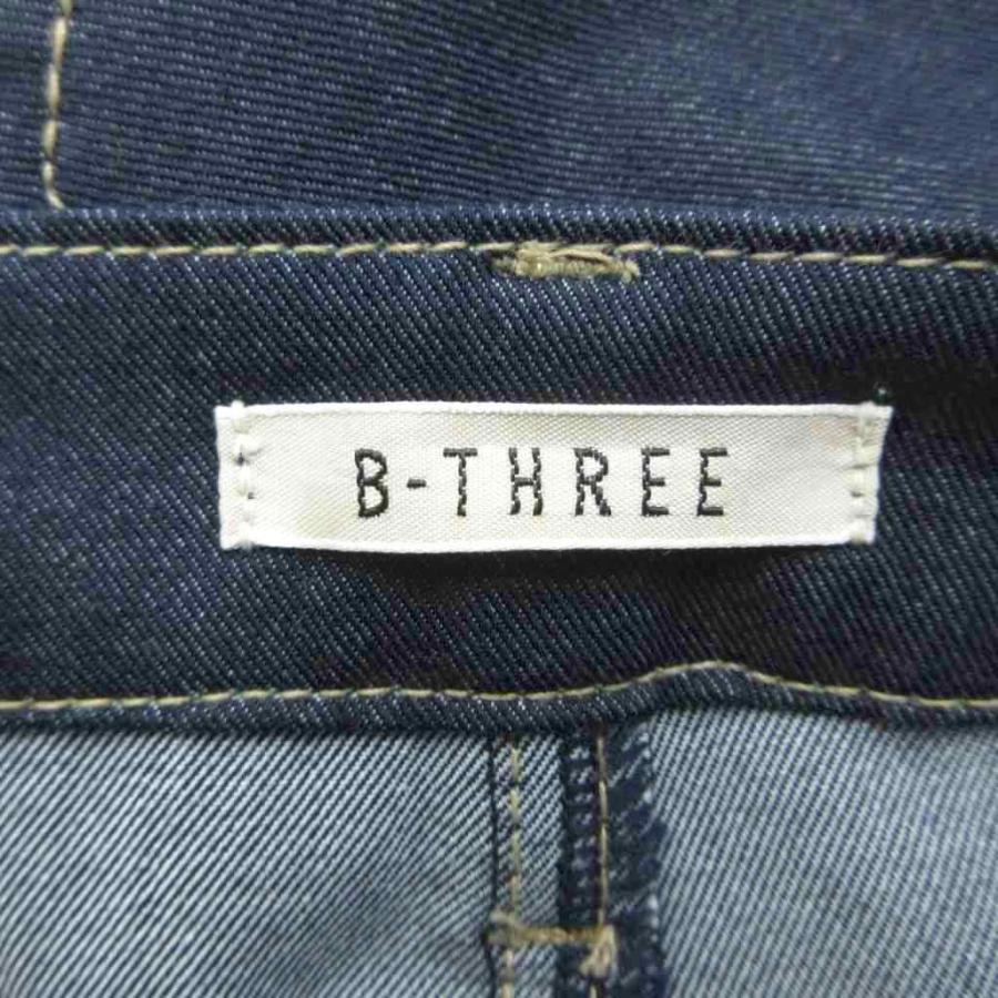 【新品タグ付き】B-THREE ダークブルー ワイドデニム　サイズＬ ビースリー B3 B-Three デニムパンツ ジーンズ 大きいサイズ 2XL